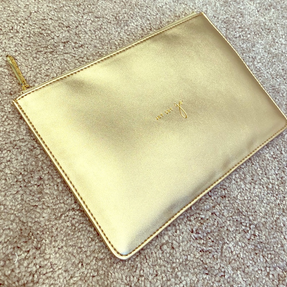 Katie Loxton Perfect Pouch In Gold Brand New